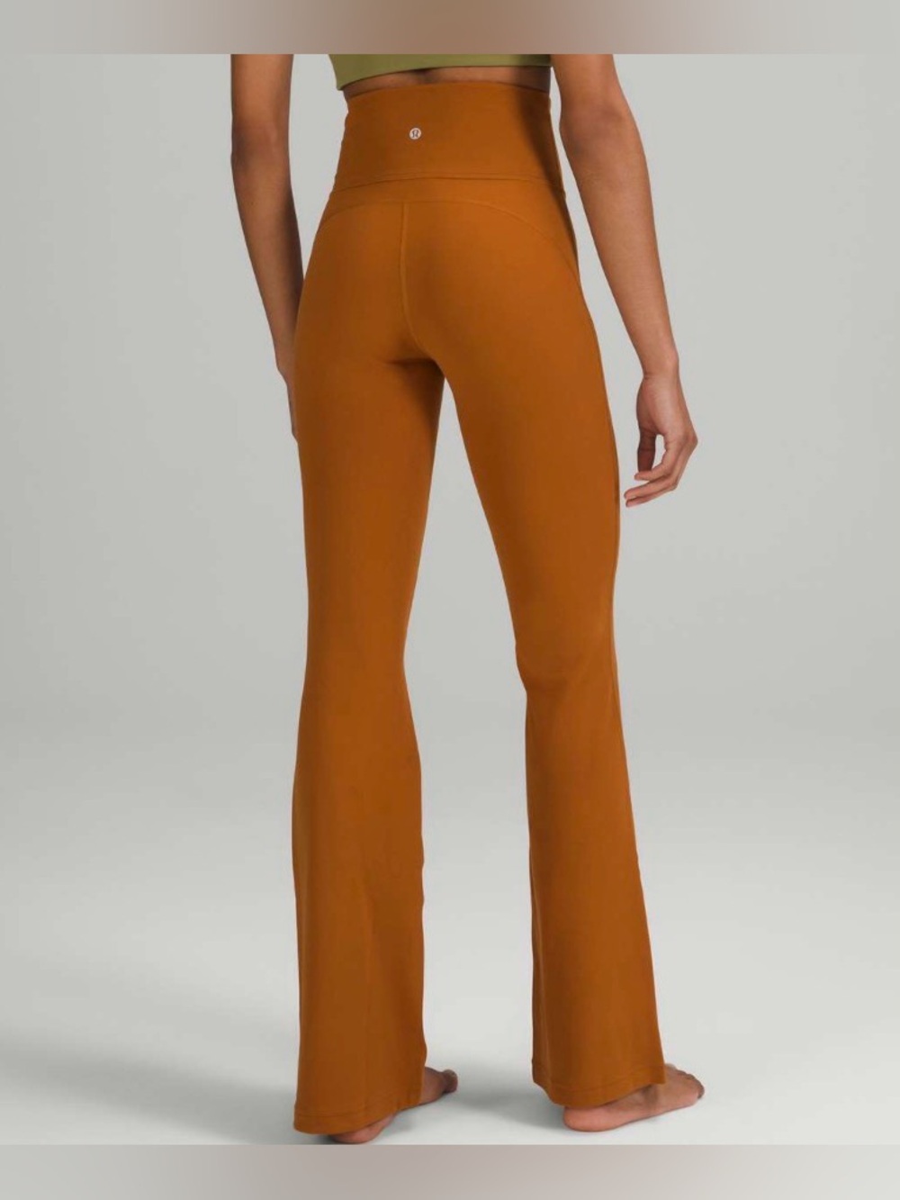 Lululemon Groove Super-High-Rise Flared Pant Nulu Butternut Brown size 10